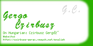 gergo czirbusz business card